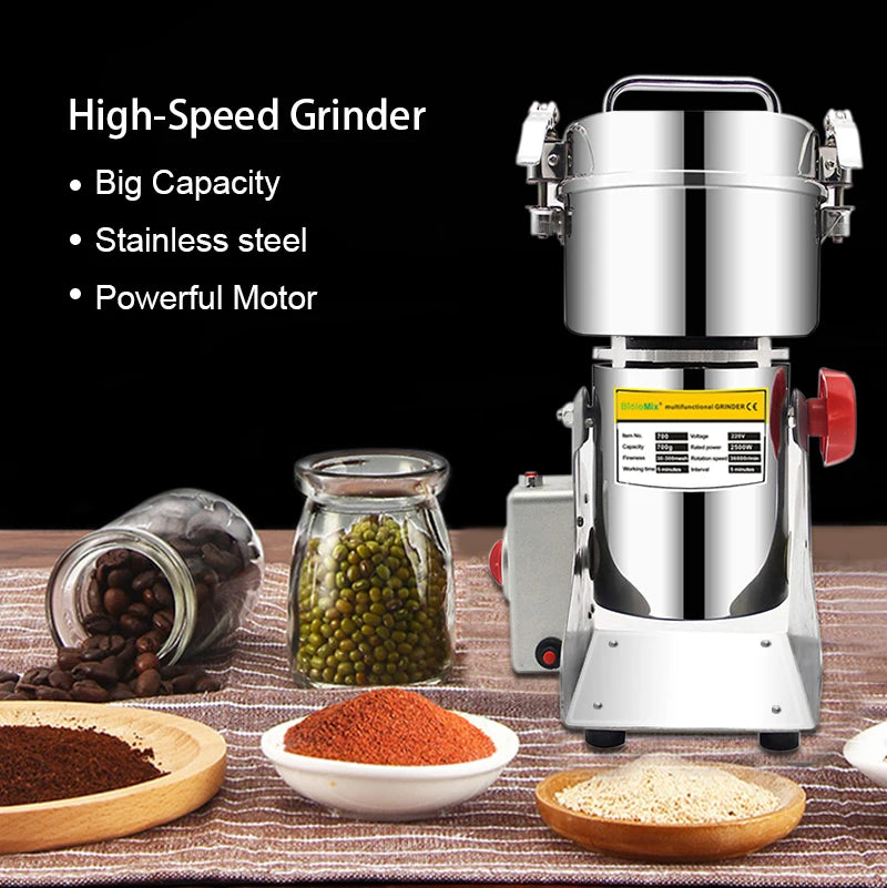 BioloMix Electric Stainless Steel Coffee Grain Spice Dry Food Grinder
