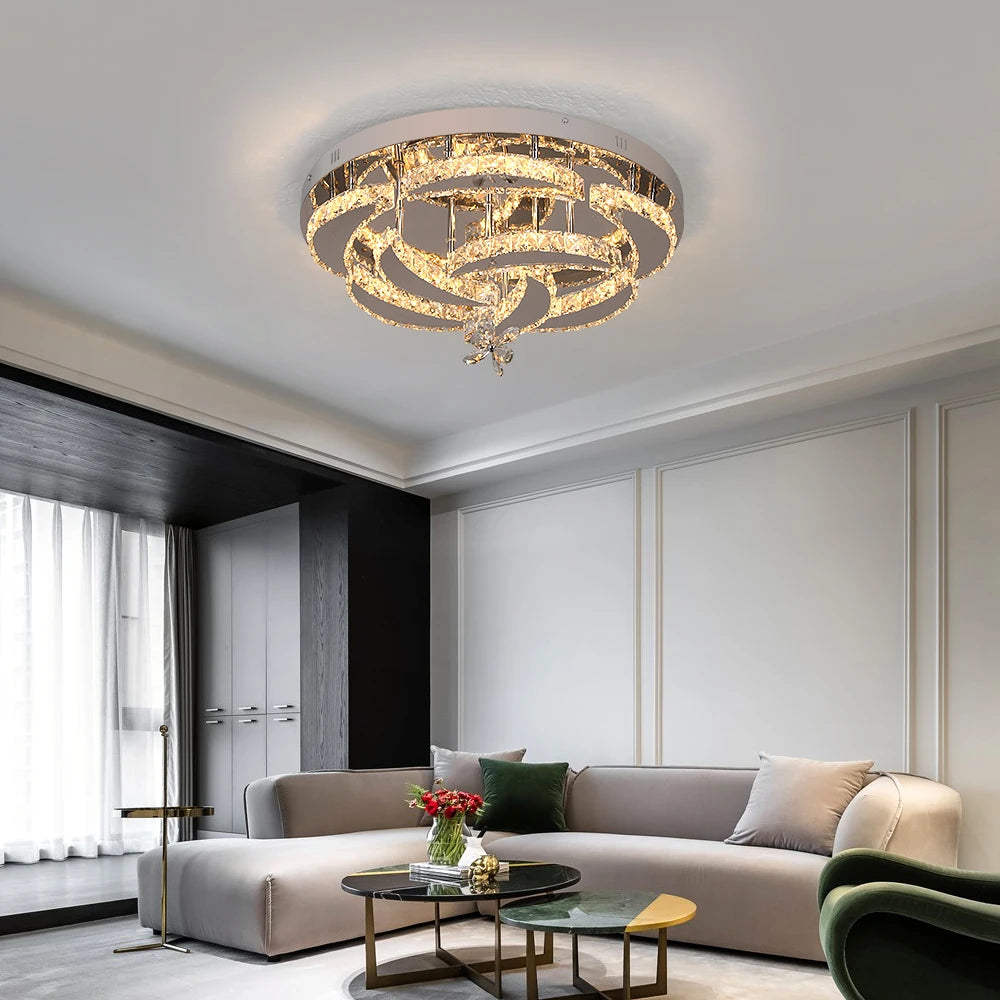 Vetrulus Modern K9 Crystal LED Chandelier For Living And Dining