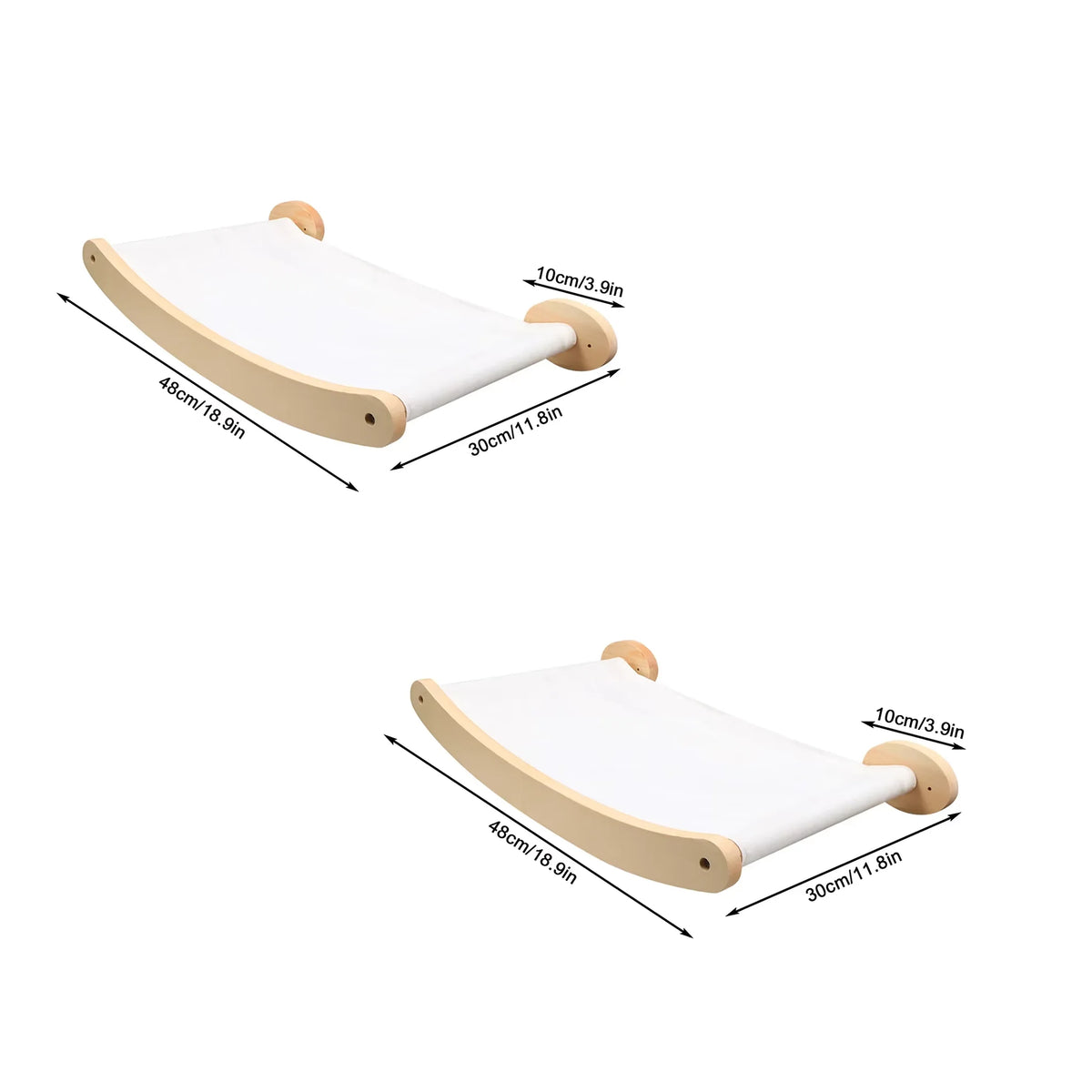 CWV Wall Mounted Cat Hammock And Sisal Rope Scratching Shelf