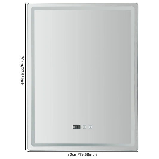 Wall Mounted LED Bathroom Mirror With Touch Demist Control