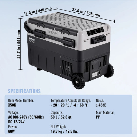 SucceBuy Portable Car Refrigerator And Home Compressor Cooler
