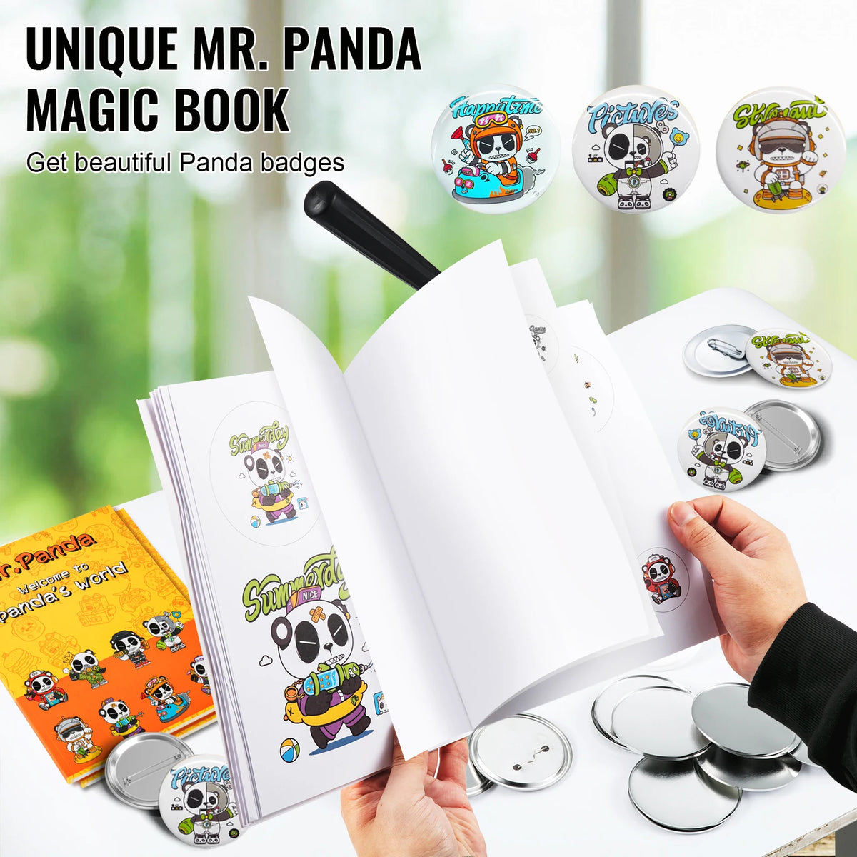 SucceBuy Manual Badge Maker Machine With Aluminum Die Sets