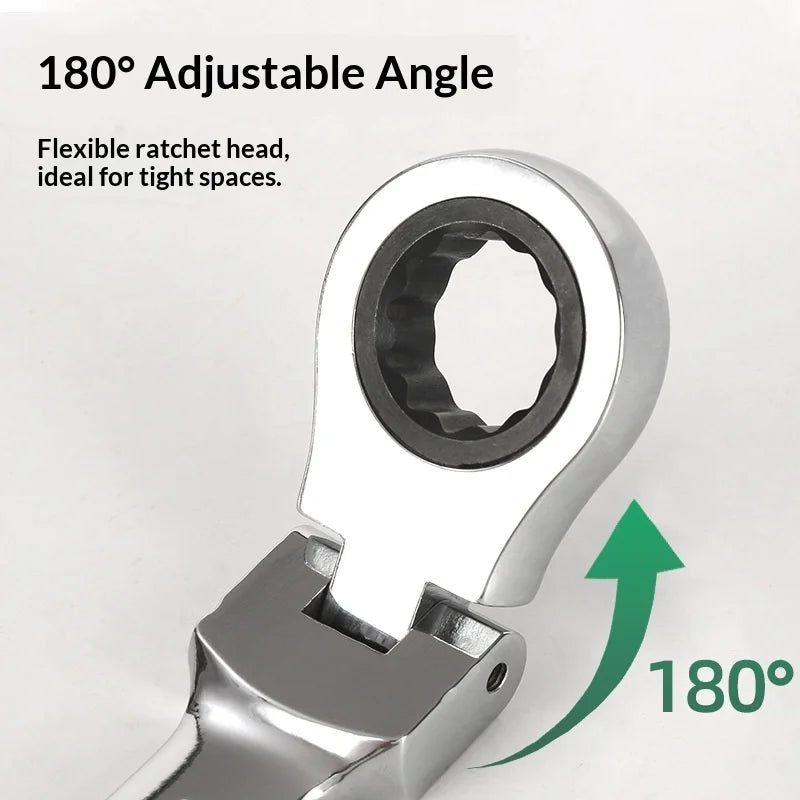 Professional Double End Carbon Steel Ratchet Wrench Set