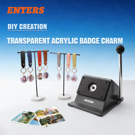 Round Photo Paper Cutter Kit For Key Chain DIY Crafts