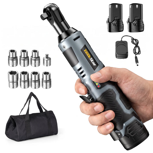 Taskstar 12V Electric Ratchet Wrench Kit With Two Rechargeable Batteries