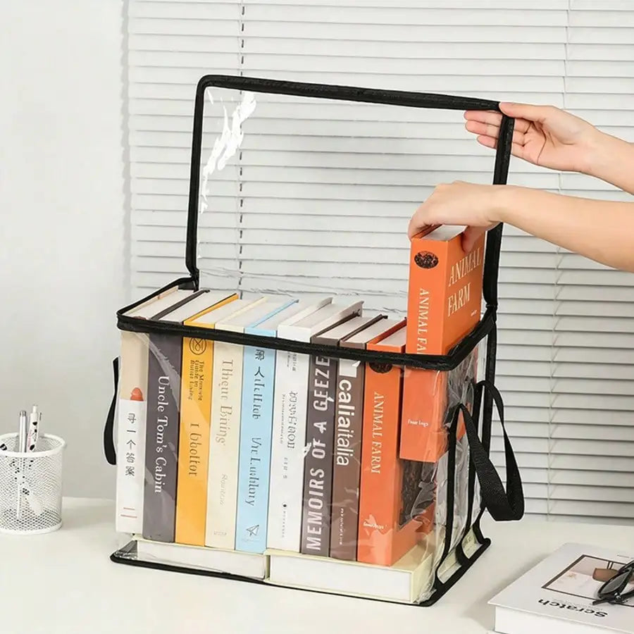 10pcs PVC Foldable Storage Bags With Zippers And Handles