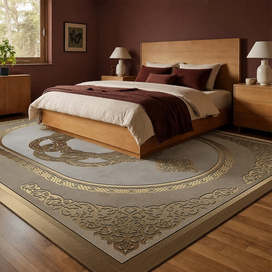 Elegant Velvet Indoor Area Rug With Non Slip Backing