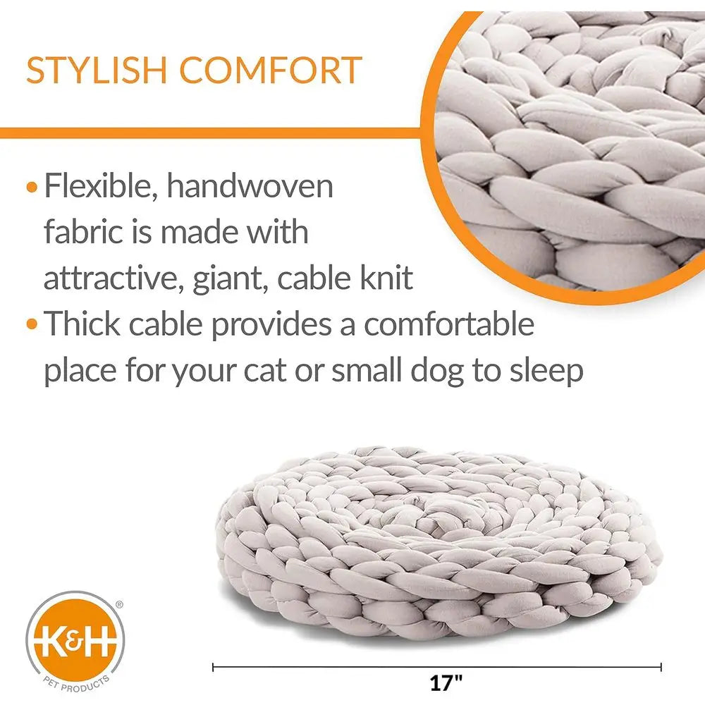 Handwoven Knitted Cat Pet Bed Round Tube Shaped Comfort Sleeping