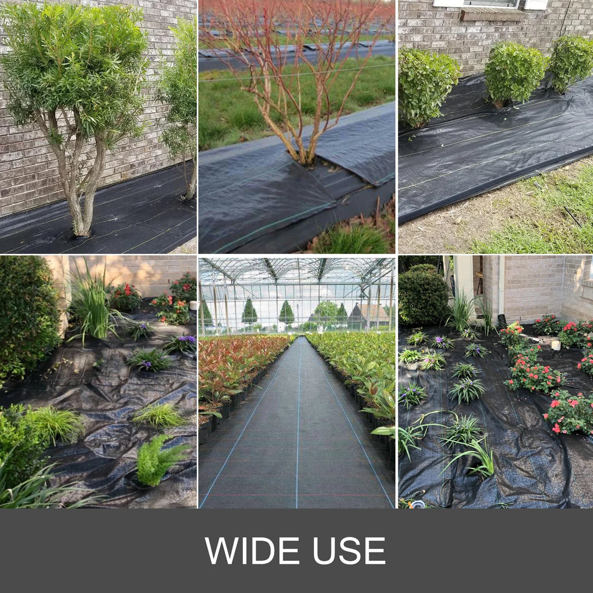 SucceBuy Durable Landscape Fabric Weed Barrier Geotextile Ground Cover