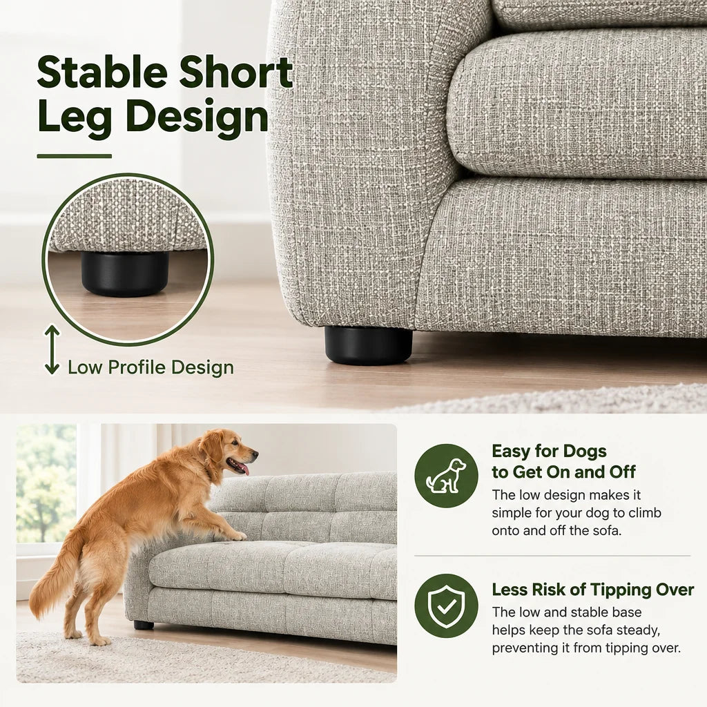 Modern Comfortable Dog Recliner Sofa With Backrest And Armrests