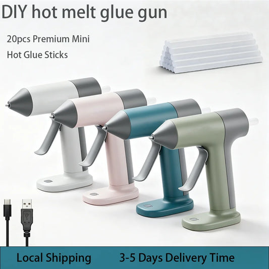 Parrior Rechargeable Cordless Hot Melt Glue Gun For DIY Crafts