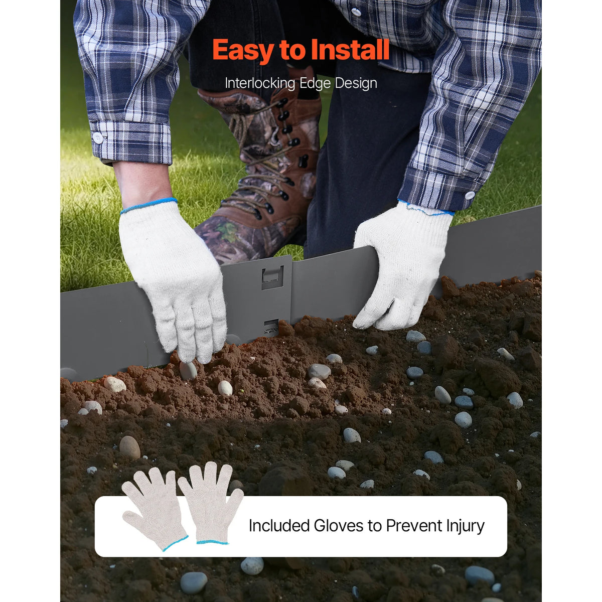 Rust Resistant Galvanized Steel Landscape Edging Border