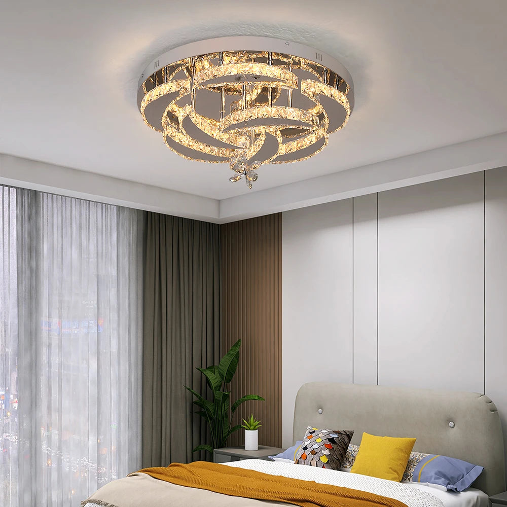 Vetrulus Modern K9 Crystal LED Chandelier For Living And Dining