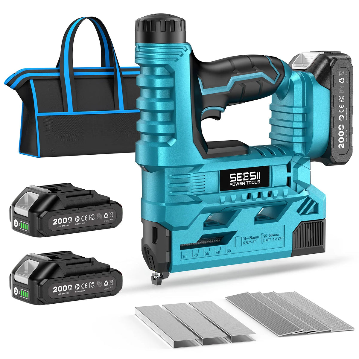 Seesii Cordless Brad Nailer 18 Gauge With Battery Kit
