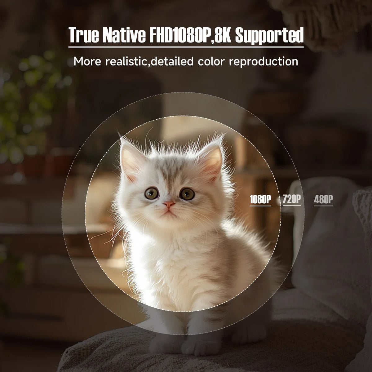 Magcubic Native 1080P Projector With Android 14 Auto Keystone Focus