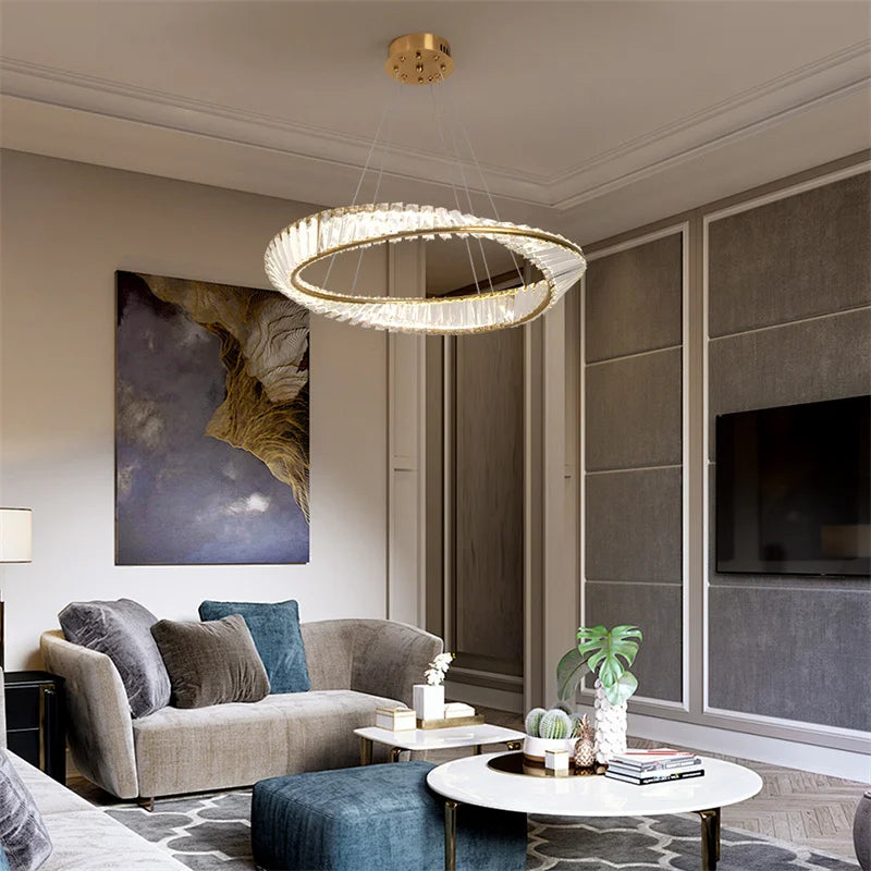 GreeLustr Modern LED Ring Pendant Chandelier For Living Room
