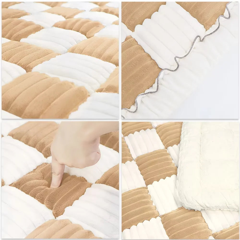 CWV Waterproof Coral Fleece Anti Slip Dog Bed Mat Protector