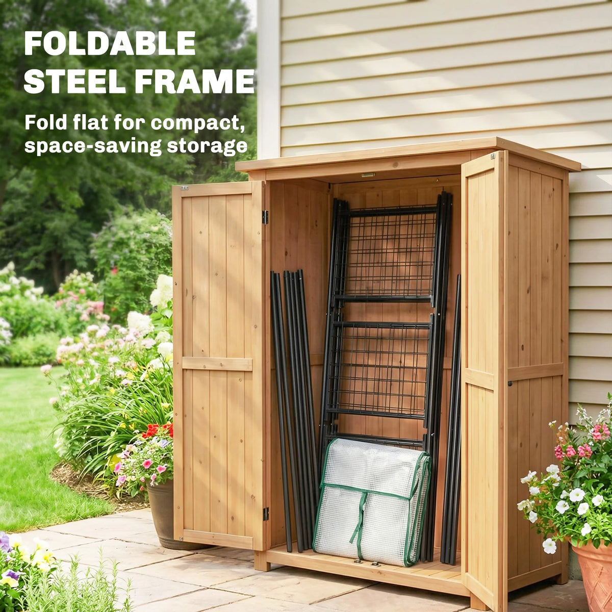Outsunny Outdoor Greenhouse With Multi Tier Storage Shelves