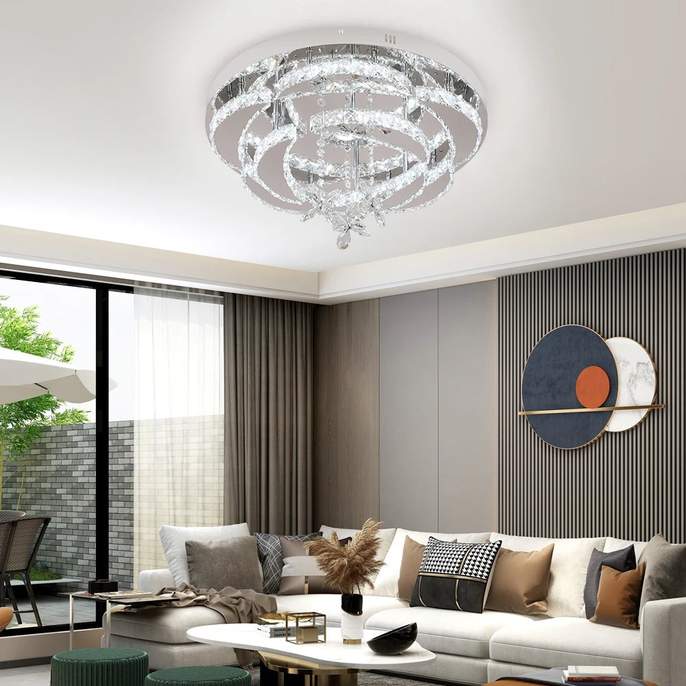 Vetrulus Modern K9 Crystal LED Chandelier For Living And Dining
