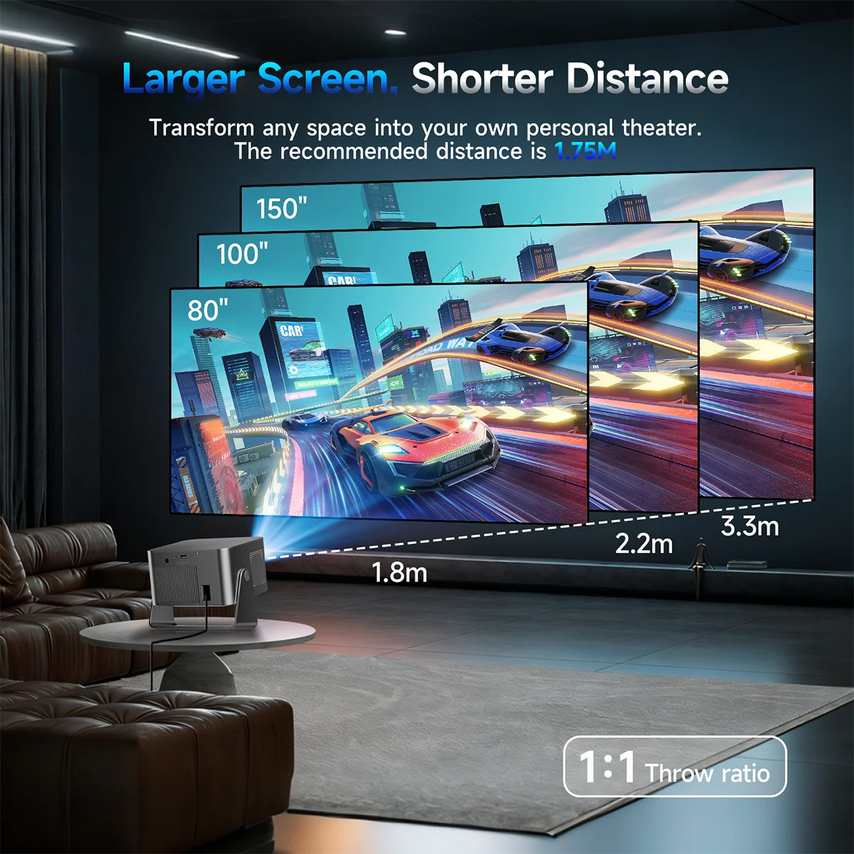 Magcubic 900 Ansi Auto Focus Portable Home Theater Projector