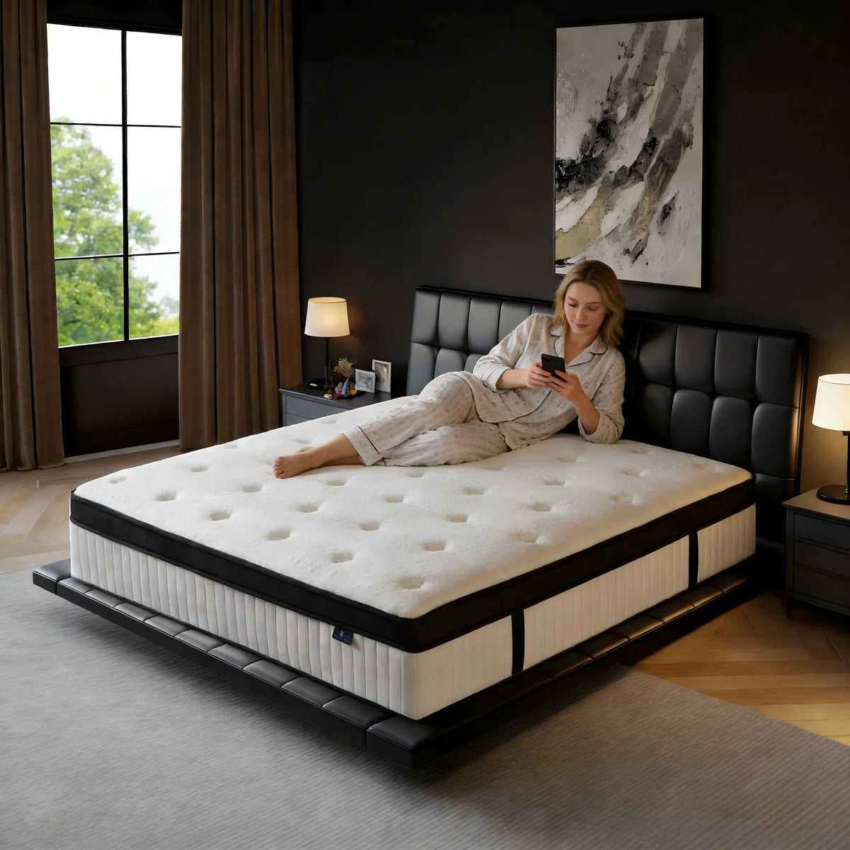 Premium Hybrid Mattress With Individual Pocket Springs For Pressure Relief