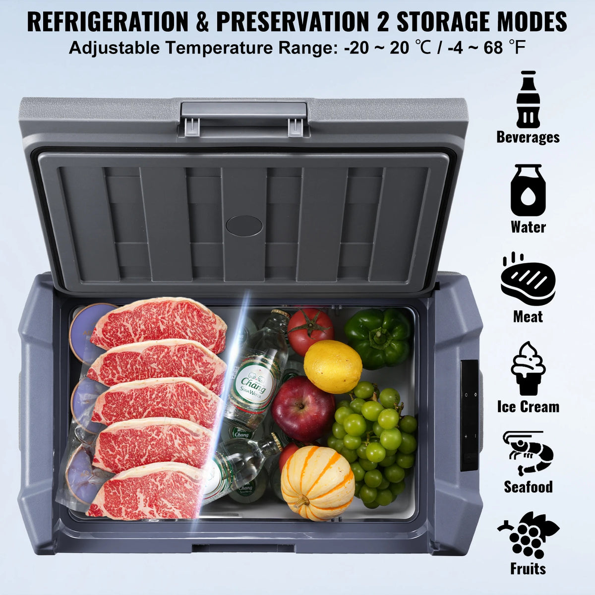 SucceBuy Portable Car Refrigerator And Home Compressor Cooler
