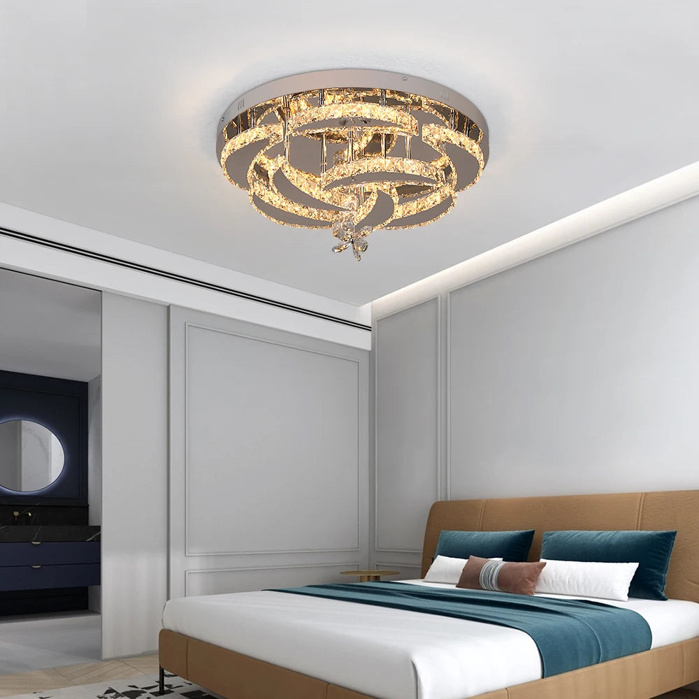 Vetrulus Modern K9 Crystal LED Chandelier For Living And Dining