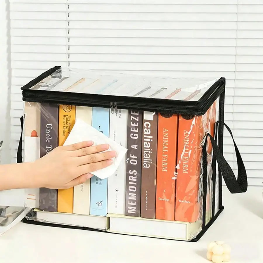 10pcs PVC Foldable Storage Bags With Zippers And Handles