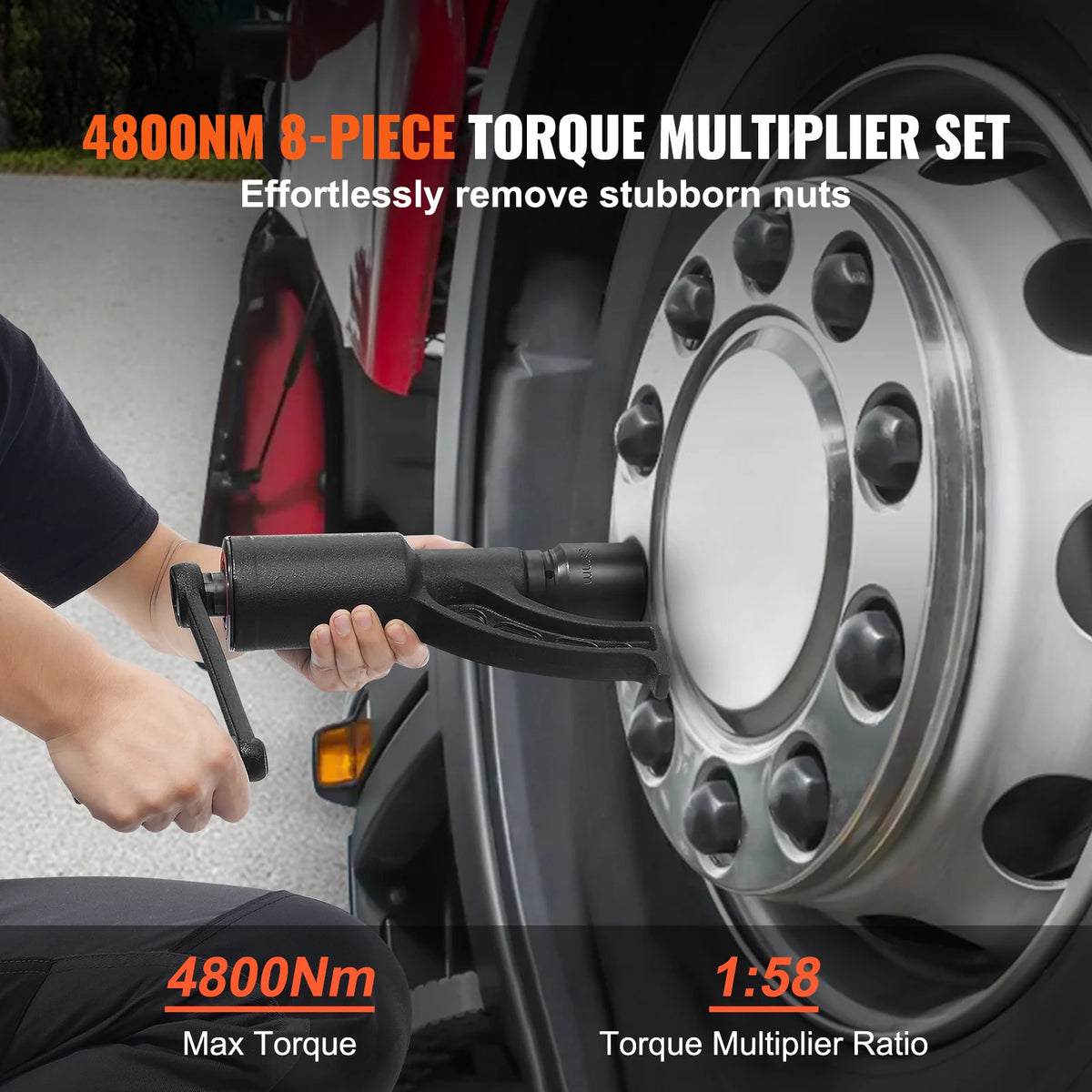 SucceBuy Alloy Steel Torque Multiplier Wrench Kit With Case