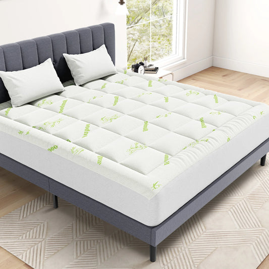 MCQ Bamboo Viscose Memory Foam Mattress Topper with Gel Pockets