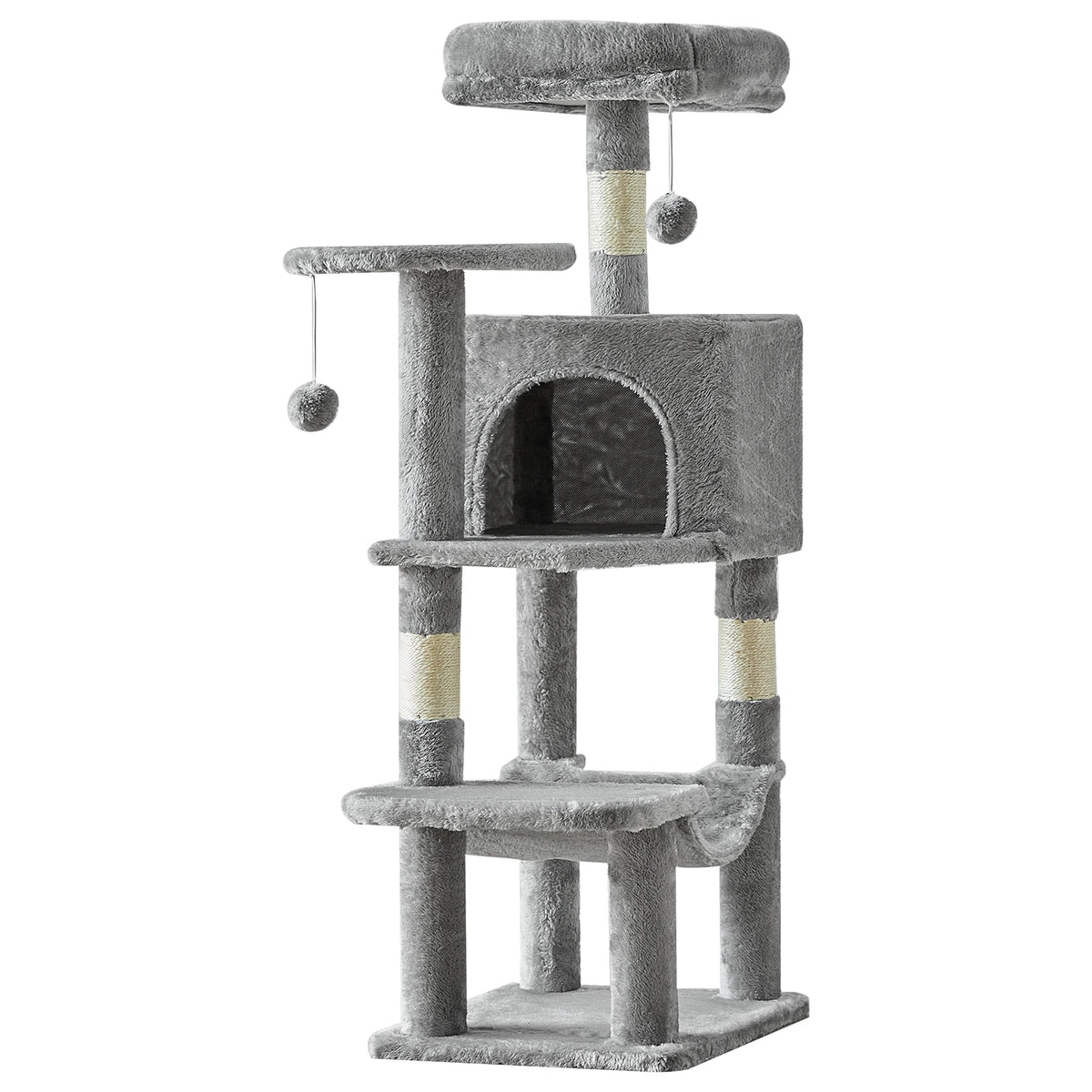 JHK Four Tier Cat Tree With Natural Sisal Scratching Posts