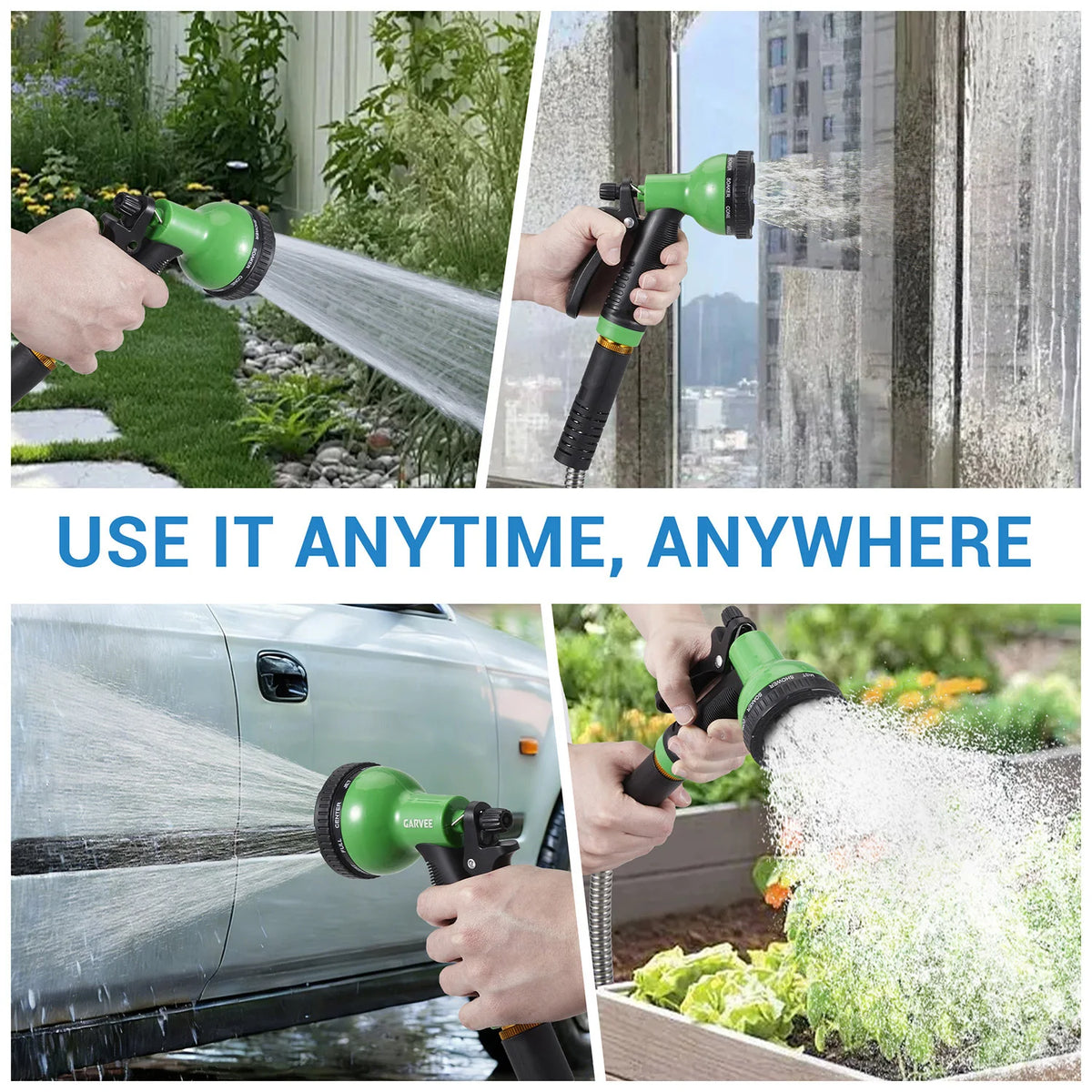 HiMISS No Kink Stainless Steel Garden Hose With Brass Connector