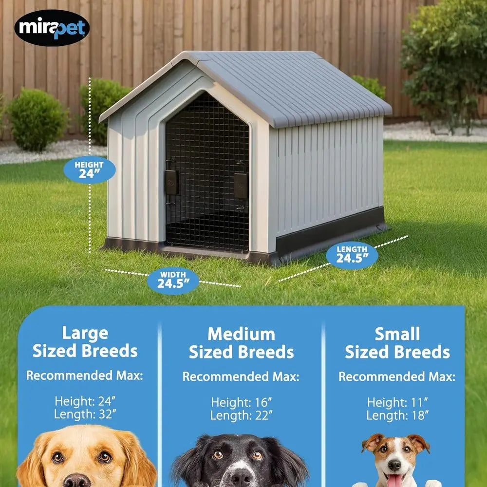 Durable Plastic Dog House For Indoor Or Outdoor Pet Shelter