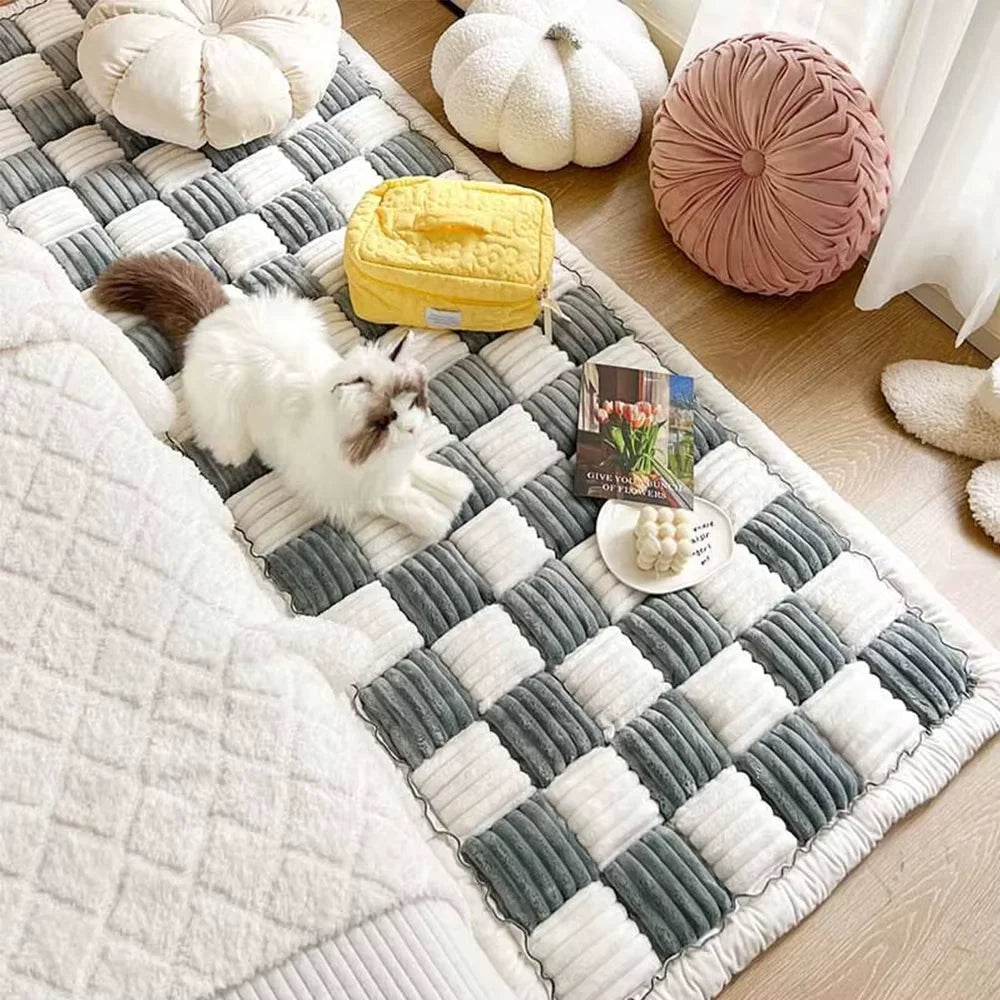 CWV Waterproof Coral Fleece Anti Slip Dog Bed Mat Protector