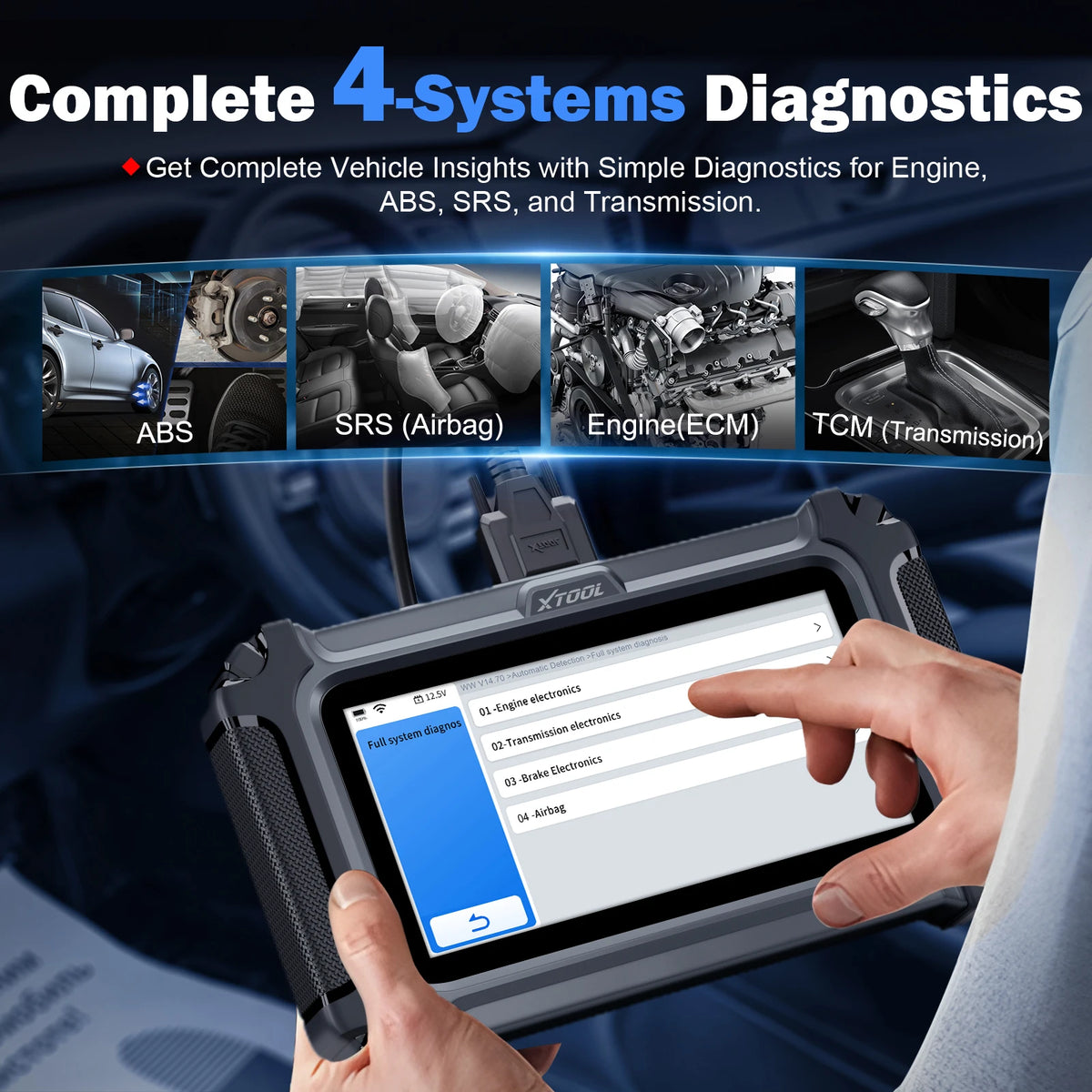 XTOOL D5S Auto OBD2 Scanner Featuring Complete System Reset Functions